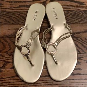 GUESS gold sandal. Brand new, never worn.